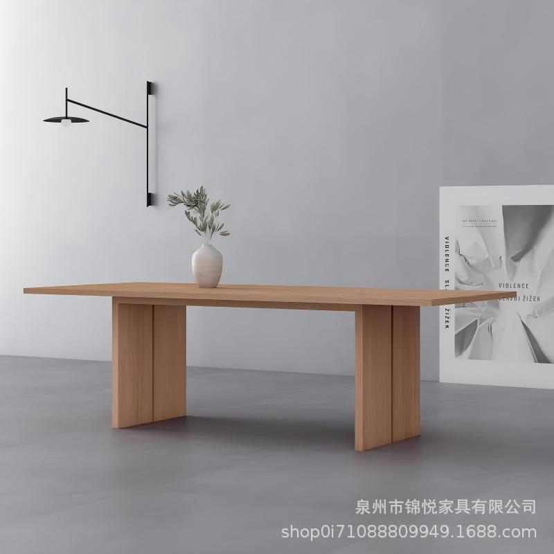 现代简约全实木长方形办公桌
