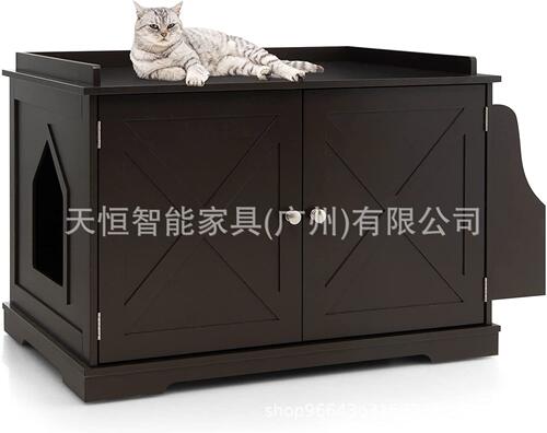 猫砂盆客厅边桌角桌置物柜适用卧室床头柜茶几可定制