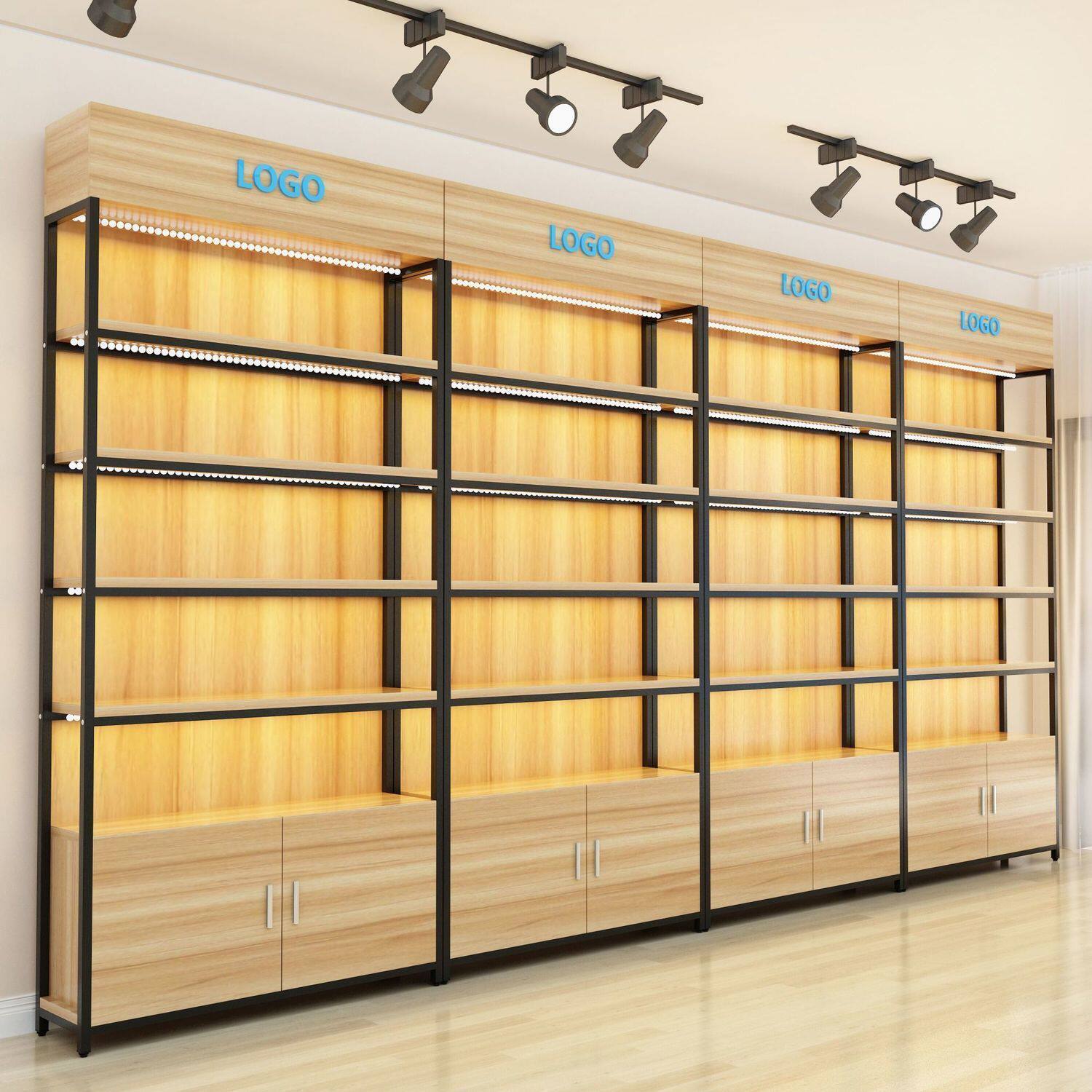 货架展示柜陈列产品置物架多层产品架便利店超市货柜化妆品展示柜