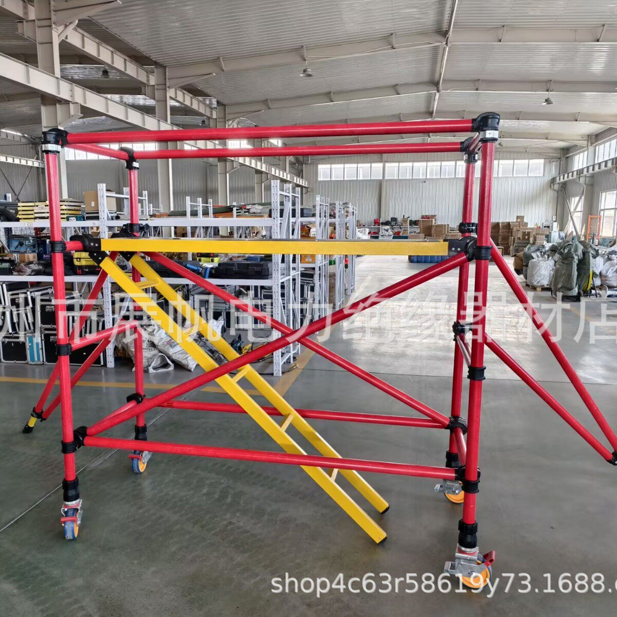 电力施工变电站检修平台玻璃钢绝缘快装伸缩式脚手架保检测