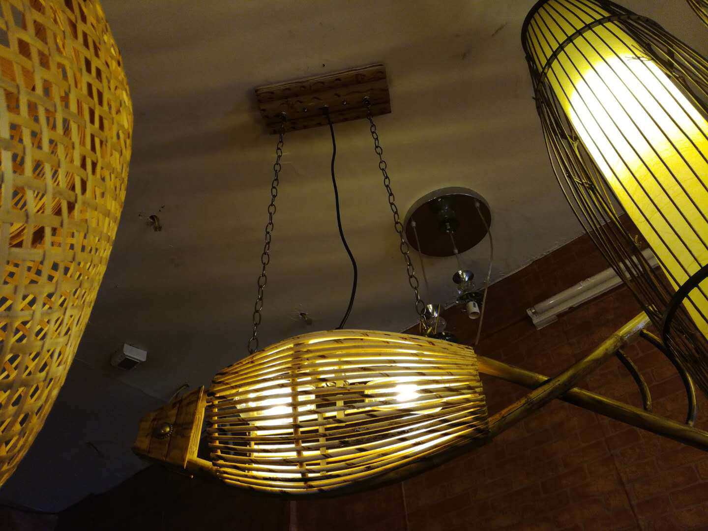 中式竹编吊灯竹子客栈酒店茶楼灯饰竹灯风格田园复古灯罩竹编