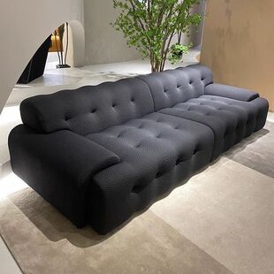 意式极简布艺沙发现代小户型客厅三人位直排网红设计师罗奇堡沙发