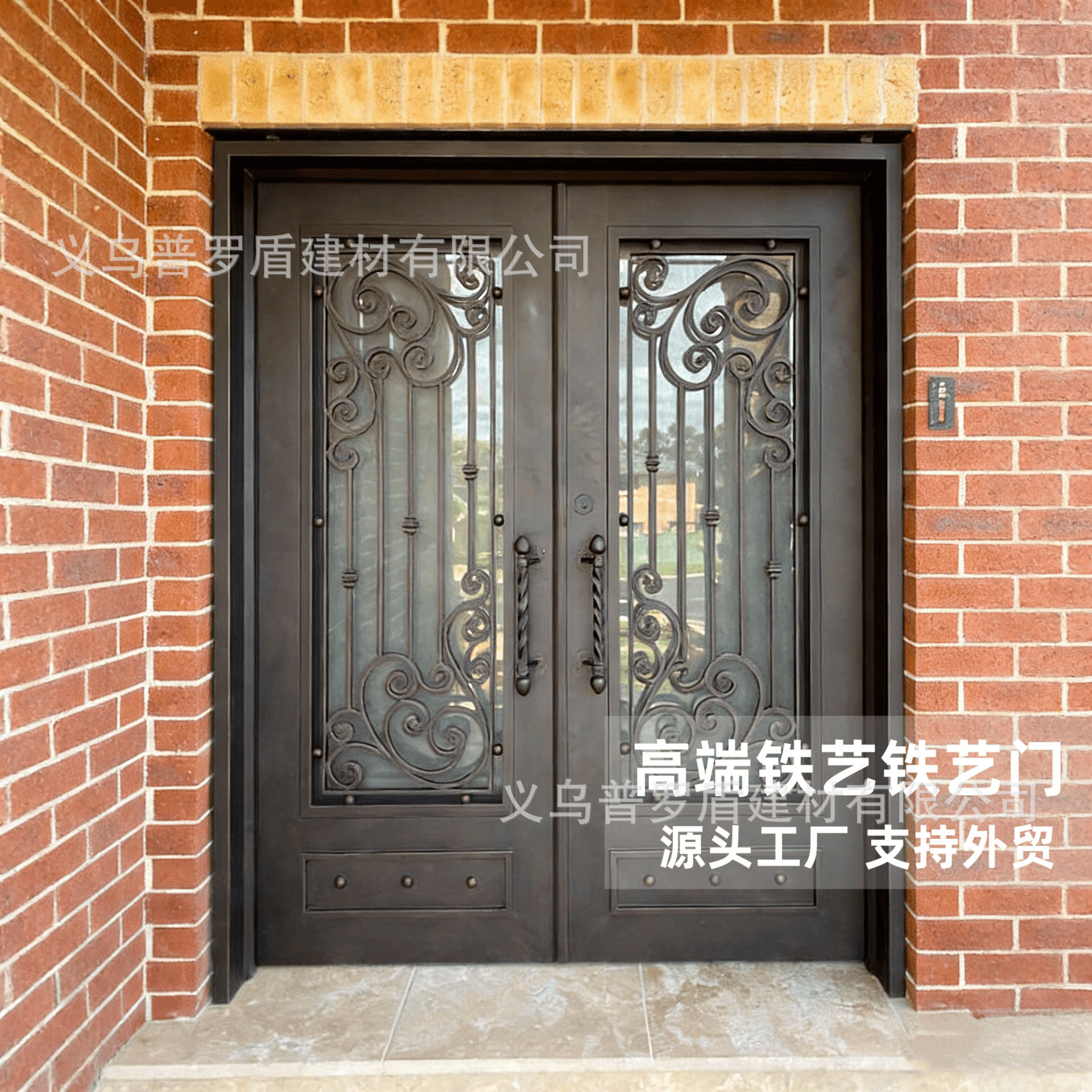 铁艺别墅大门现代简约庭院门入户防盗防锈加厚户外门可定尺寸