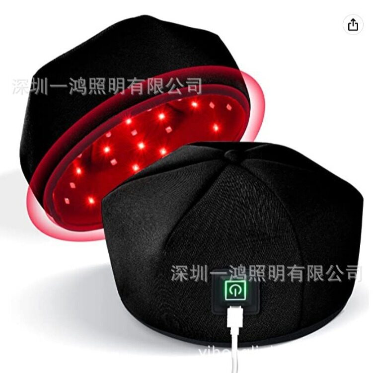 深圳工厂跨境电商红光红外帽 红外线加热帽 红光加热帽 LED红光帽