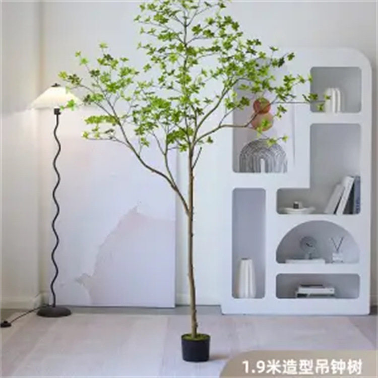 仿真吊钟树绿枫树造型绿植家居客厅玄关客厅商场店铺造景装饰摆件