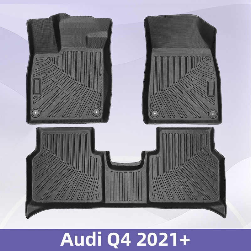 适用于Audi Q4 2021+ 3D全天候材质TPE脚垫后备箱垫