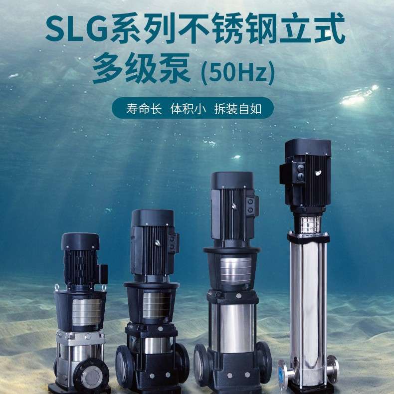 上海连成泵业集团水泵SLG1-19不锈钢多级离心泵 立式多级管道泵