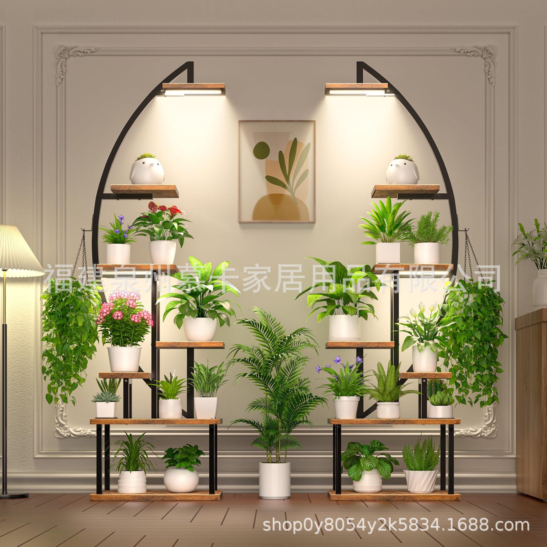跨境多层花架落地式绿萝室内装饰置物架客厅铁艺阳台盆景花盆架子