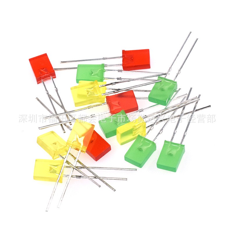 134/1*3*4mmLED直插式方形黄发黄 134方形黄灯高亮指示灯