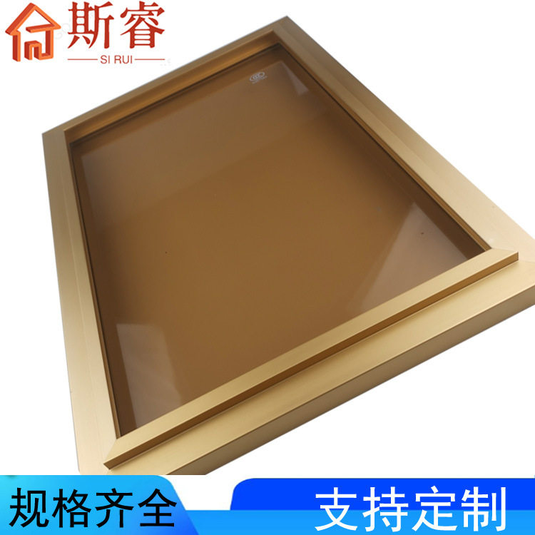 极简铝合金窄框玻璃平开门
