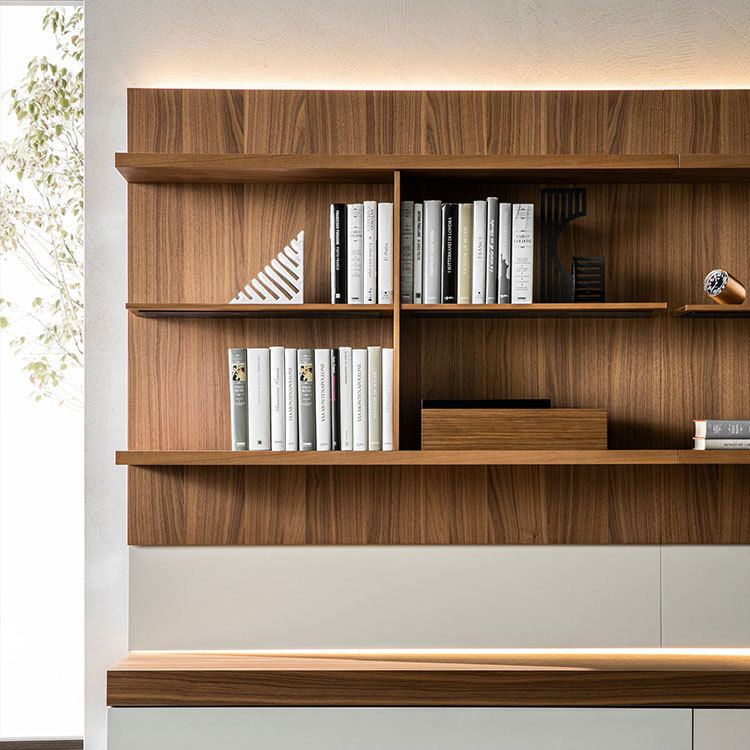 设计师北欧实木书架北美黑胡桃木展示架现代简约落地置物架原木