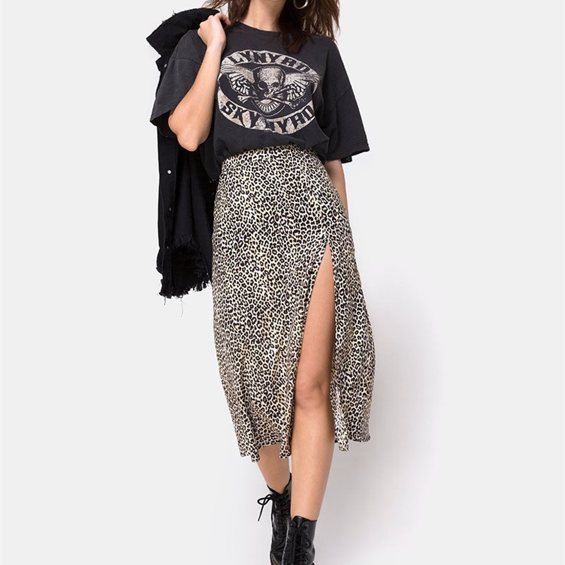 新品Jocoo Jolee Women Sexy High Waist Split Midi Skirts Eleg