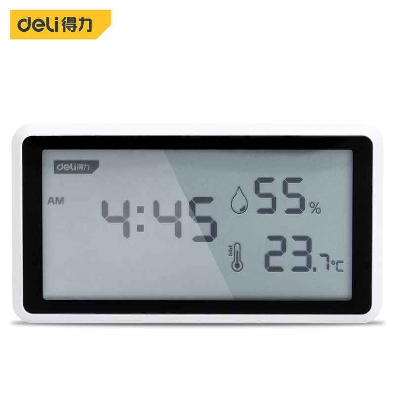 极速。工具 数显温湿度计家用室内高精度电子数显时间表 DL336001