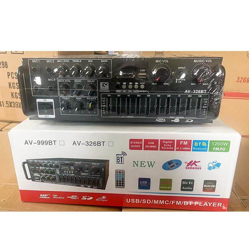 适配热销大功率家用功放机12V220V蓝牙EQ均衡器车载户外K歌两用功