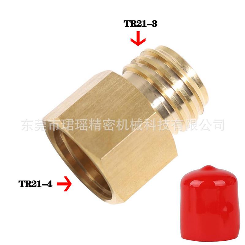 适配跨境苏打水CO2二氧化碳Quooker Cube转换黄铜接头TR21-4转TR2