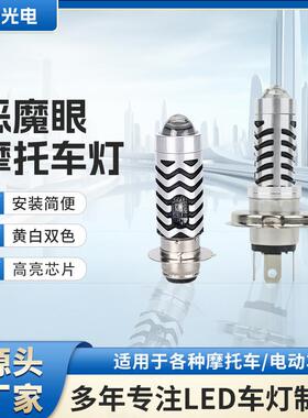 适配恶魔眼车灯LED内置车射灯车前置大灯灯泡