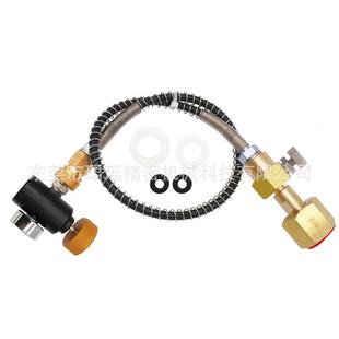 适配Sodastream苏打二氧化碳气瓶充气接头软管带3000psi压力表