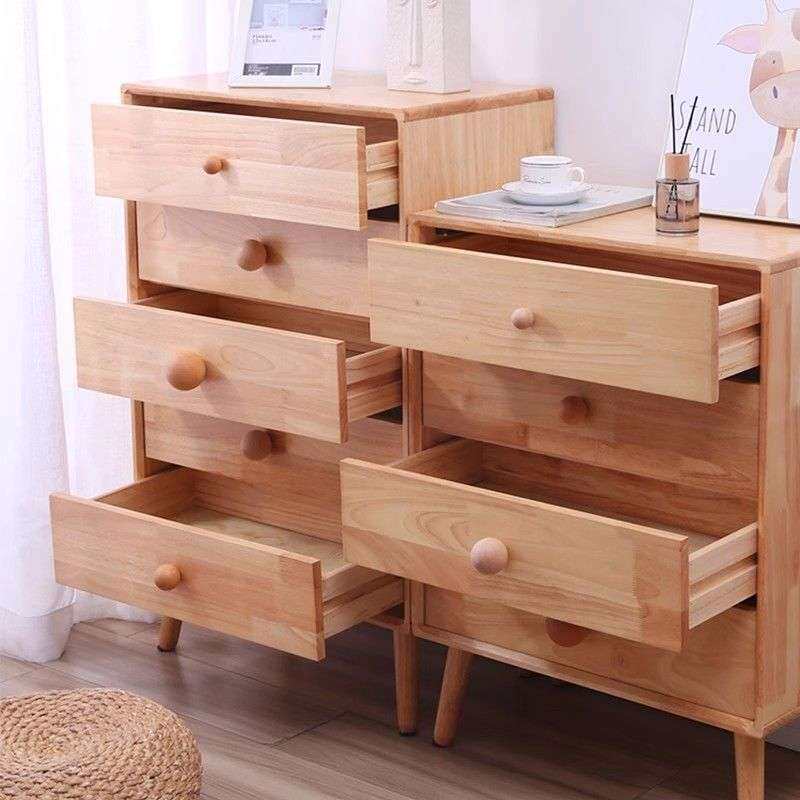 T型原木衣柜拉手实木抽屉橱柜木质儿童柜门把手木头柜子日式简约