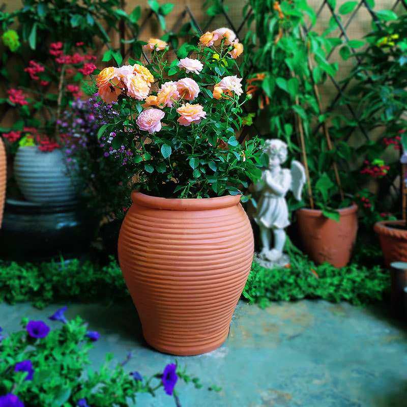 特大号红陶透气花盆景观陶罐大口径陶瓷阳台别墅粗陶户外花园装饰,家居饰品,花盆,淘宝优惠券,粉丝福利购,淘宝优惠卷
