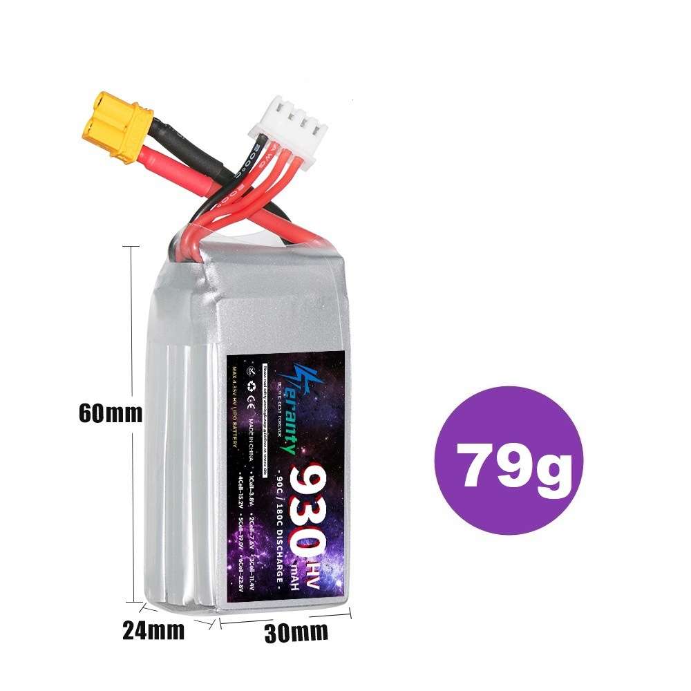 930mAh 11.4V 3S 穿越机模型航模船模90C高压锂电池fpv