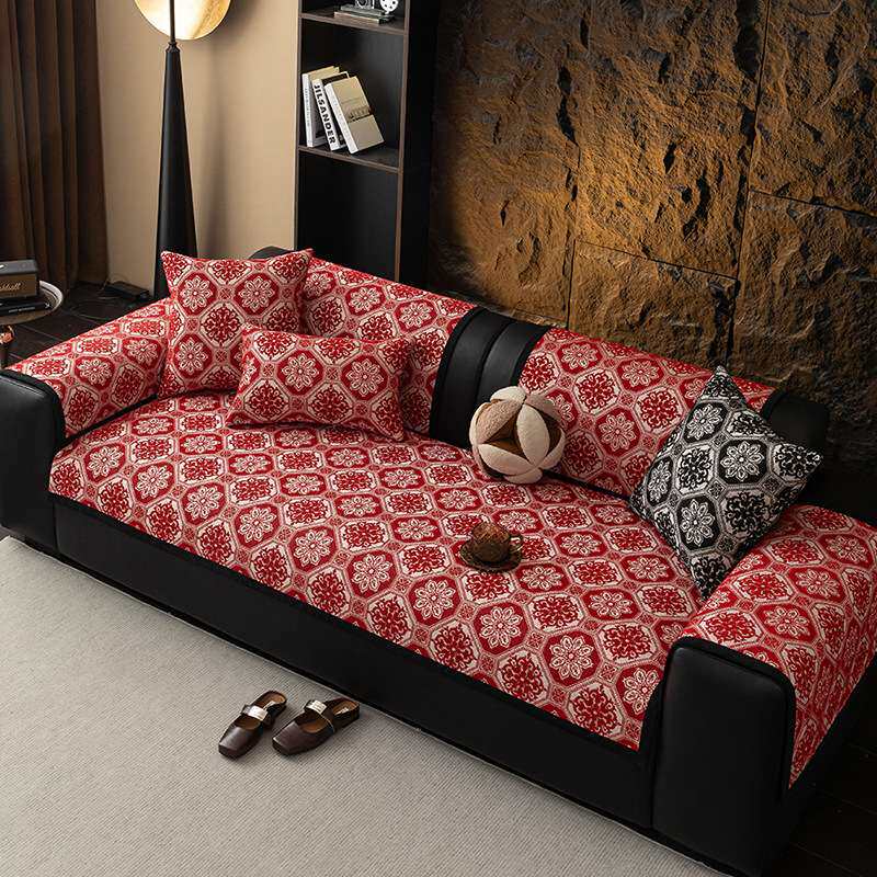 四季通用雪尼尔沙发垫2026新款北欧简约防滑坐垫布艺沙发盖布背巾