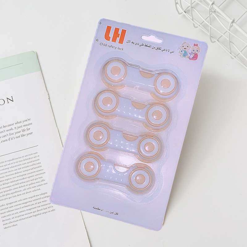 橱门防开固定抽屉卡扣贴衣柜推拉门柜门儿童安全锁冰箱锁扣柜子扣