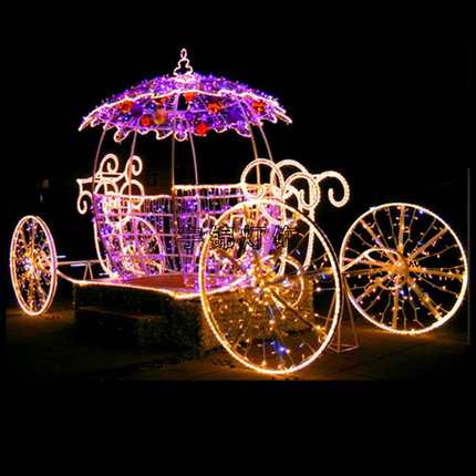 LED马车灯光节造型户外园区亮化灯光秀全国景区商场美陈展览