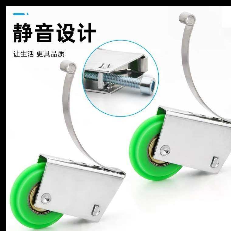 推拉门滑轮衣柜移门轮玻璃铝合金上下轮浴室门轨道卫生间凹凸滚轮