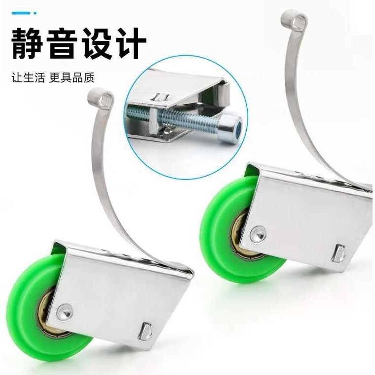 推拉门滑轮衣柜移门轮玻璃铝合金上下轮浴室门轨道卫生间凹凸滚轮