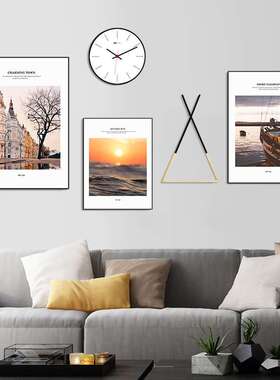 现代简约北欧ins风格客厅装饰画创意组合挂画大气沙发背景墙壁画