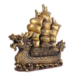 杨铜记 船摆件 一帆风顺龙船工艺品 厂家   铜一帆风顺