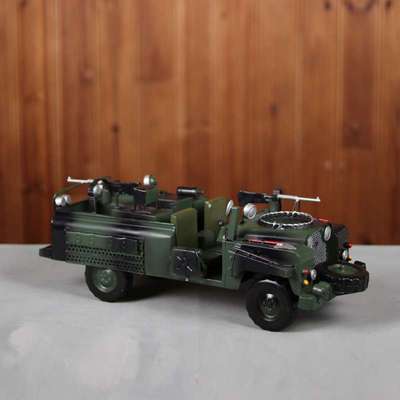 仿真二战路虎战车模型手工铁艺军车怀旧收藏摆件橱柜酒柜装饰摆设