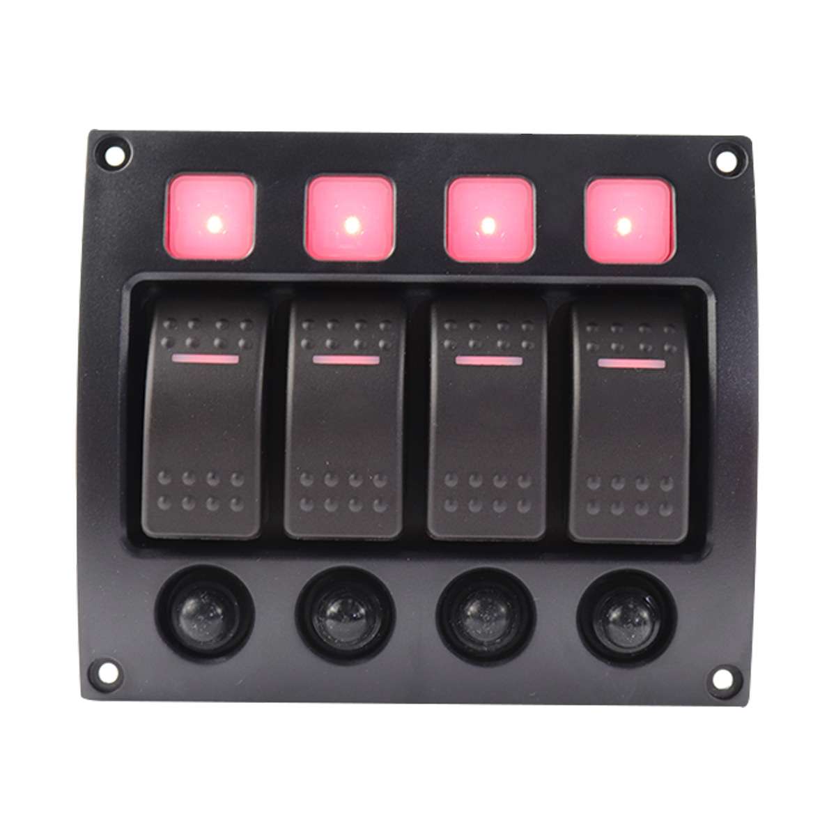 现货新款房车船舶控制开关面板12/24V 带过载保护一件代发