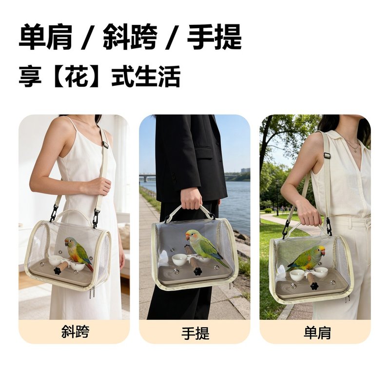 JooPurr鹦鹉外出包便携透气玄凤虎皮牡丹鹦鹉专用外带包遛鸟神器图片