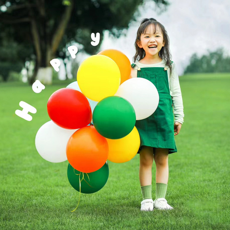 速发彩色气球束儿童草岁生日装饰幼儿园圣诞照户外坪周野餐拍摄道