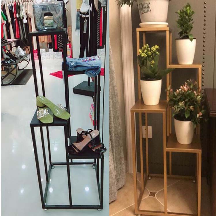 现货速发服装店流水台高低架展示架橱窗置物架高跟鞋摆放道具架装