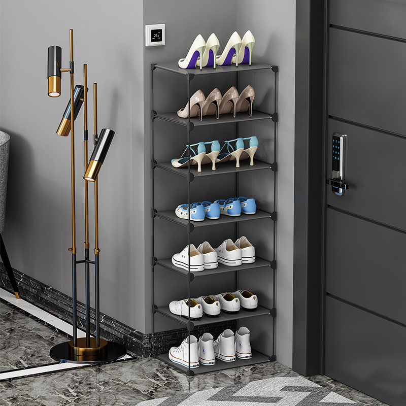 速发鞋架简艺门口家用入门多层收纳小器省空间神型鞋架子夹缝铁易
