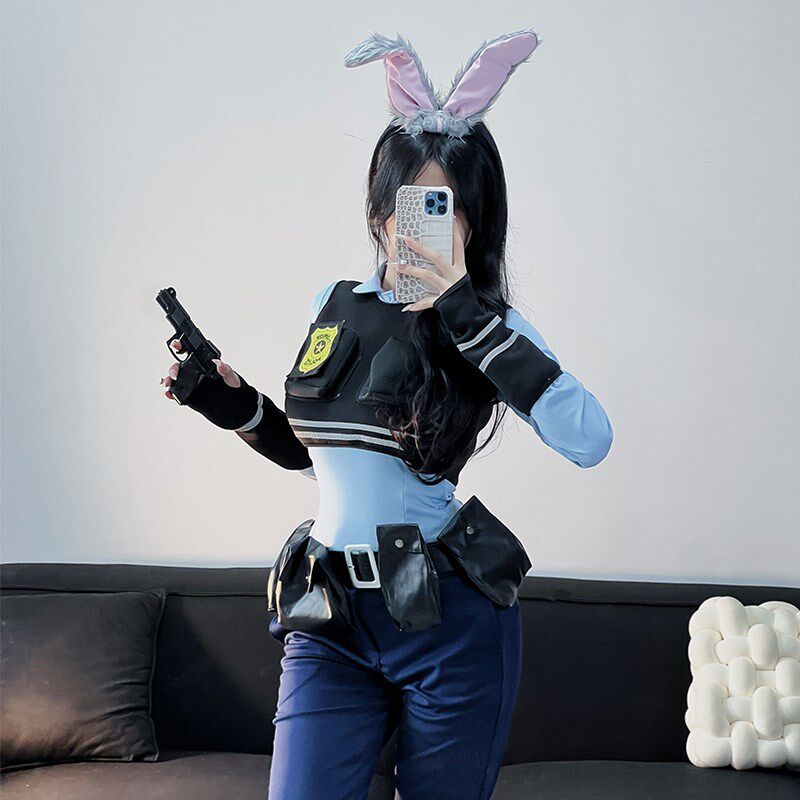 速发的l朱p兔子警官成人疯狂迪动物园兔郎警官服装警制服
