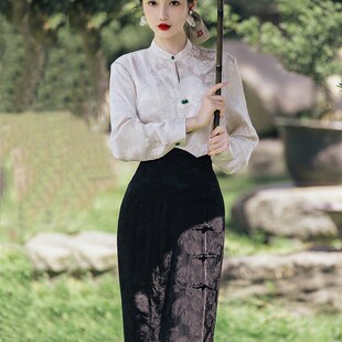 速发套中式民国风月裙春旗袍新装满半酒穿搭宝宝周岁宴妈妈礼服