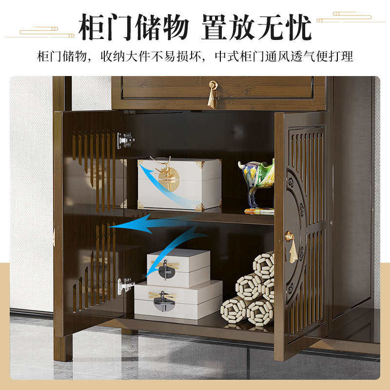 新中式玄关桌进门玄关供桌物几储置物架靠墙台大厅条案入户柜子