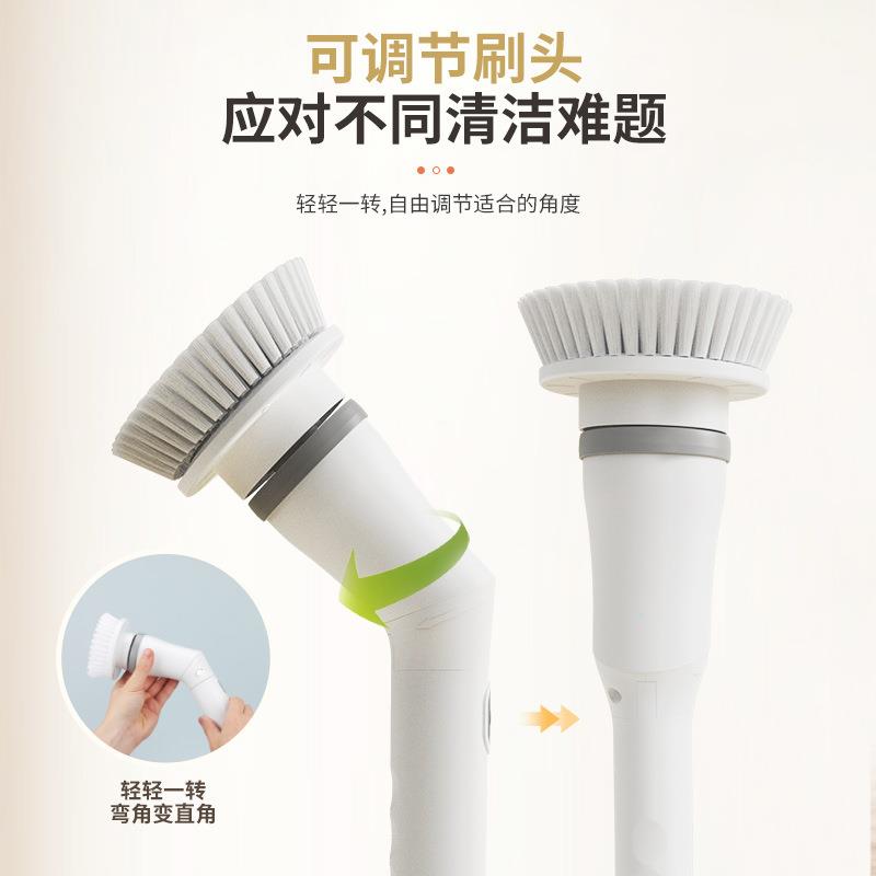 电动擦洗器清洗墙壁神器地板厕所玻璃刷长柄弯头伸缩多功能清洁刷