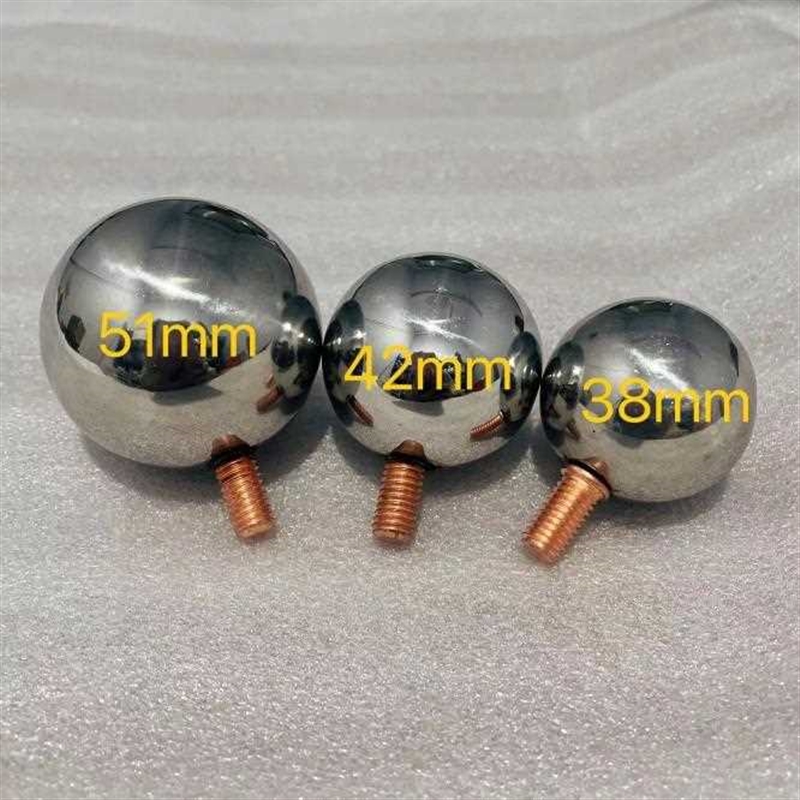 不锈钢圆球空心球旗杆球头8mm螺纹不锈钢杆子头手持旗杆伸缩杆头