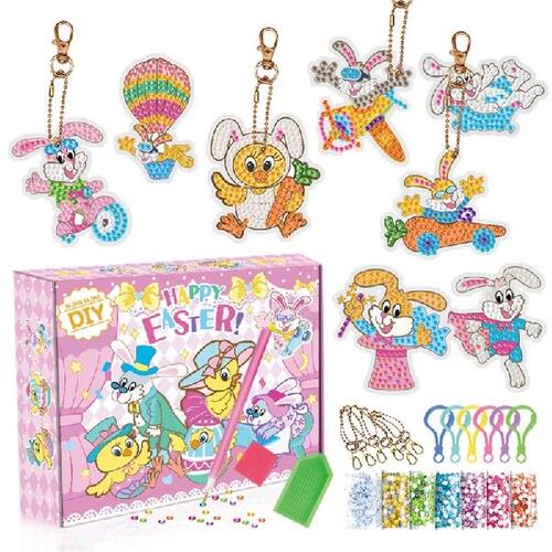好货Keyrings Set  Rabbit Diamond Chains Gifts for 202