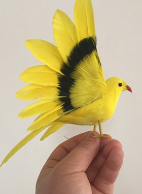 好货仿真羽毛鸟仿生鹦鹉花园林庭院幼儿园儿童房室内家居装饰小鸟
