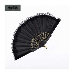 钛合金折扇乌金铁扇扇子男生霸气防身钛合金扇子钢骨折扇简约现代