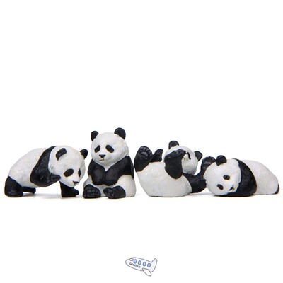 好货4pcs Resin Cute Baby Panda Desk Decor Home Decoration Ac