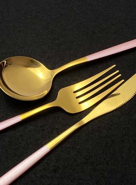 Black Flatware Set Stainless Steel 24Pcs Dinnerware Cutlery