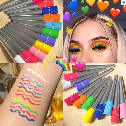 好货Colorful Neon Green White Matte Liquid Eyeliner Pencil