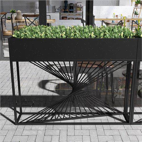 极速镀锌板花箱外摆奶茶店咖啡厅简约装饰长方形隔断组合花盆花坛