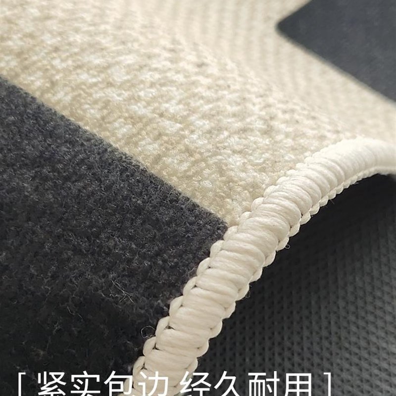 黑白格子床边毯长条卧室客厅地毯欧式复古沙发茶几床前防滑椅地垫